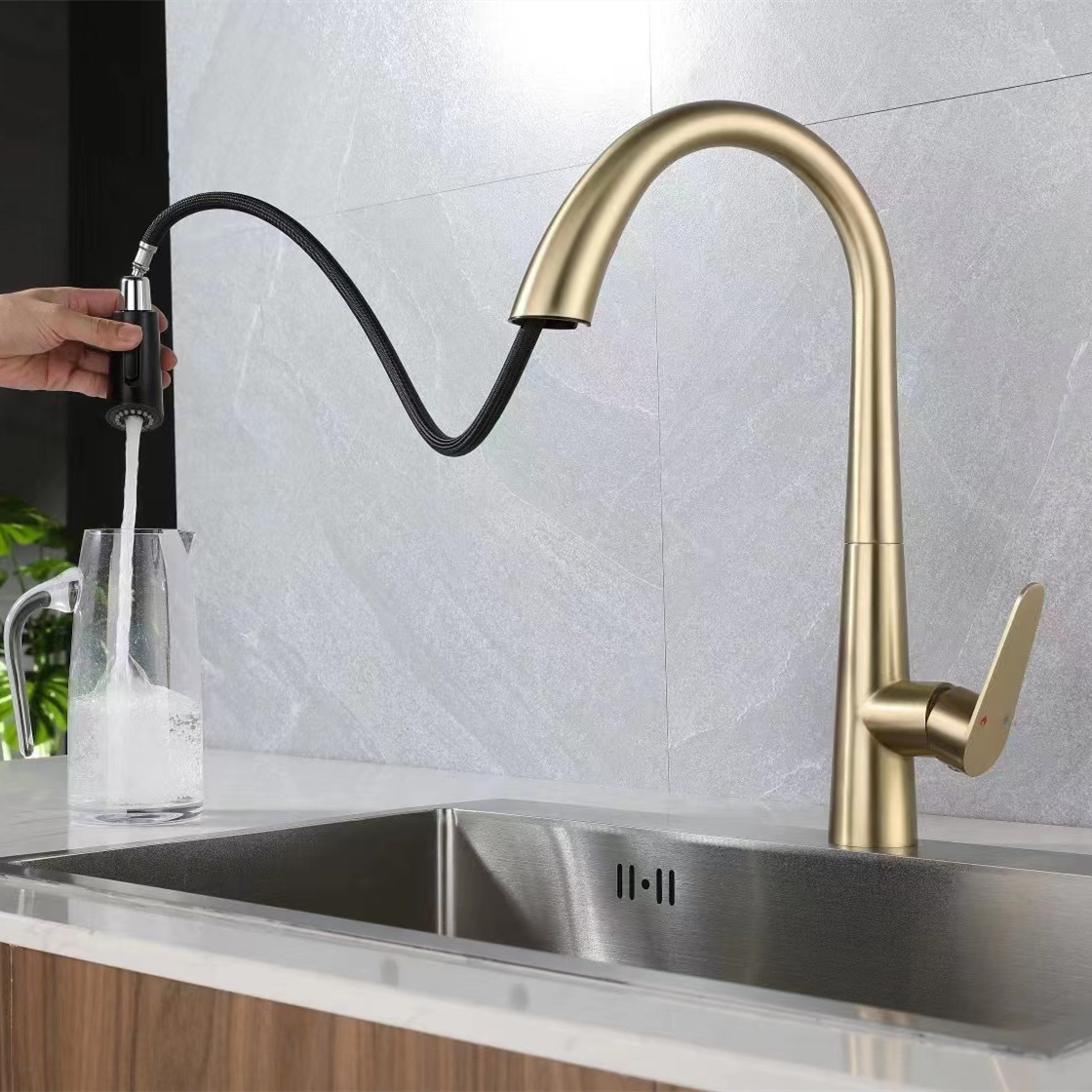 Grifo extraíble para cocina 618004BG