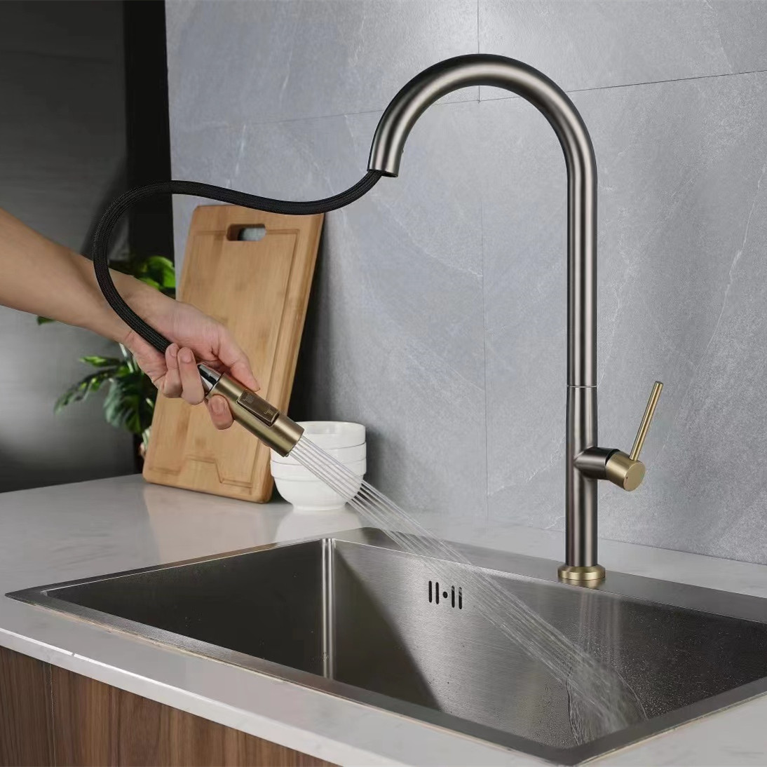 Grifo extraíble para cocina 618006GG