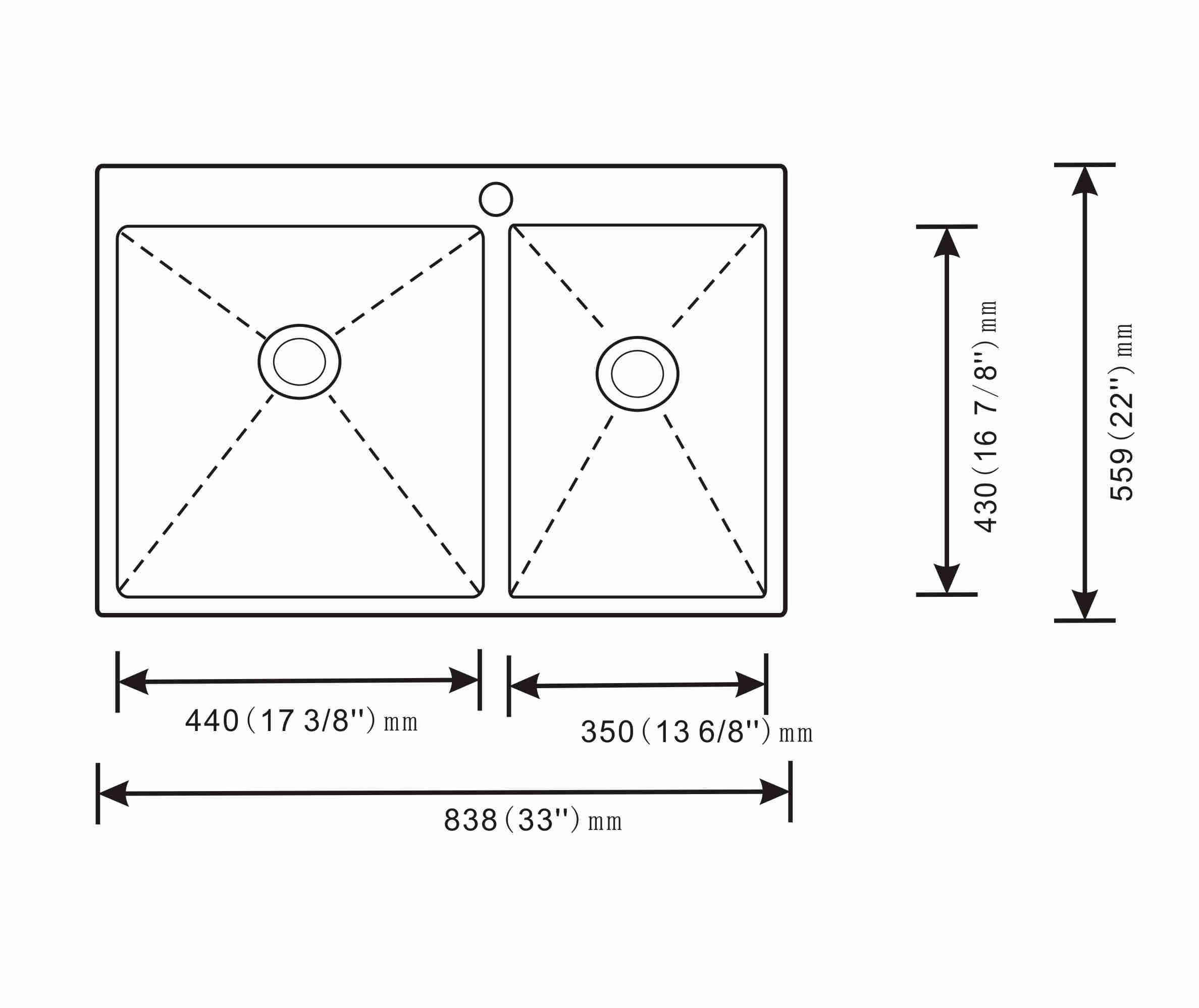 Fregadero de cocina 3322